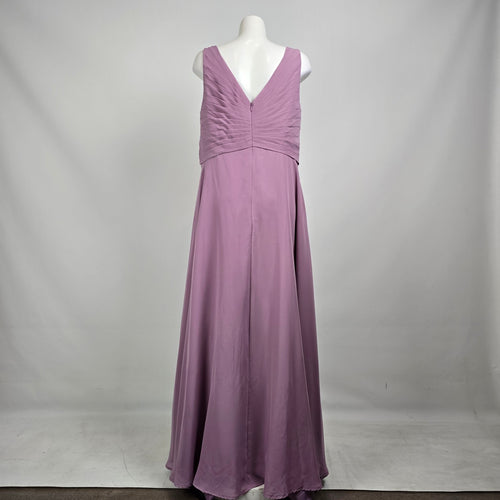 JJ’s House Mauve Purple Chiffon Bridesmaid Formal Maxi Dress L/XL
