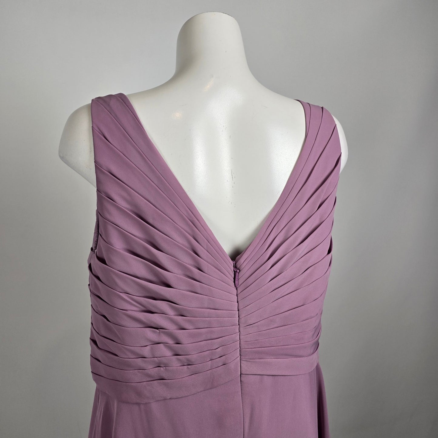 JJ’s House Mauve Purple Chiffon Bridesmaid Formal Maxi Dress L/XL