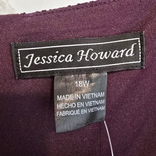 Jessica Howard Purple Lace Bodice Formal Gown Size 18W