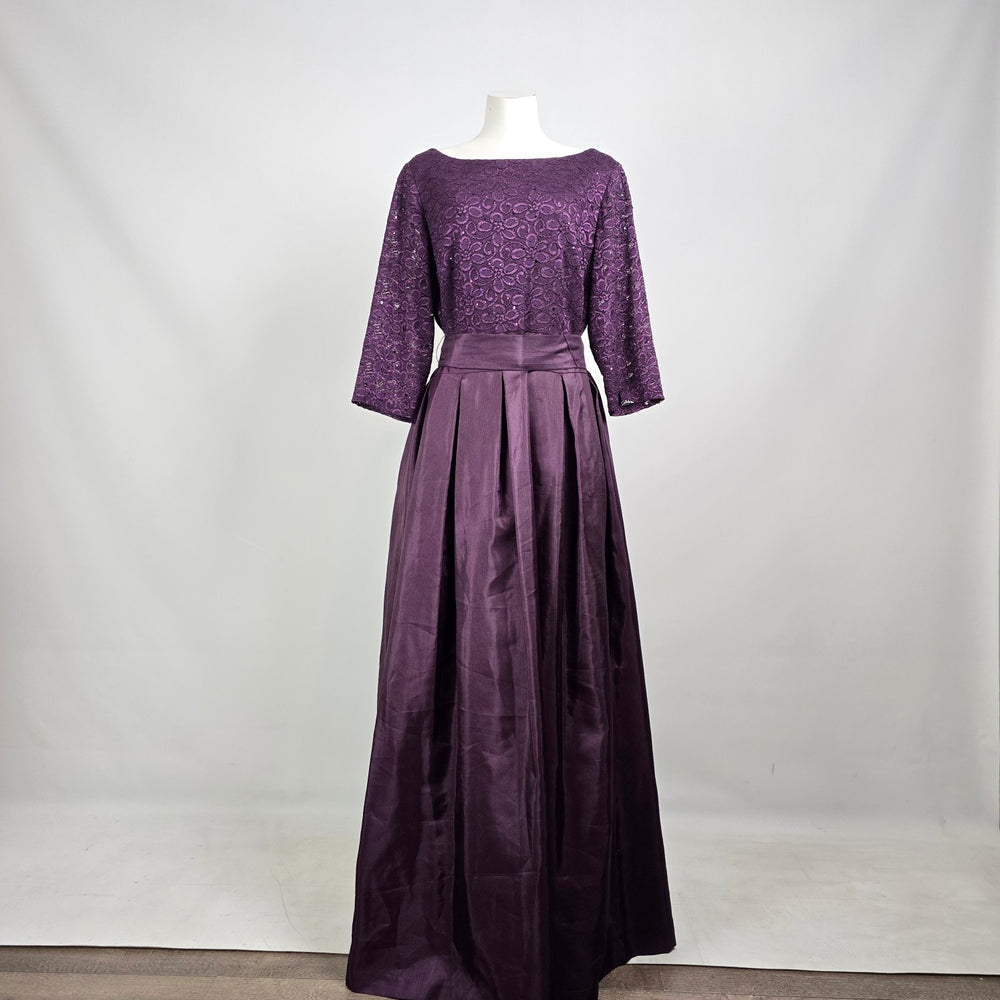 Jessica Howard Purple Lace Bodice Formal Gown Size 18W