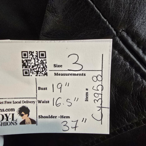 The Leather Ranch Vintage Black Leather Trench Coat Size M