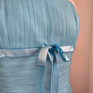 B2 Made in USA Blue Tulle Halter Party Dress Size 12