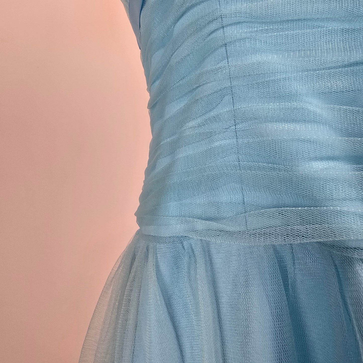B2 Made in USA Blue Tulle Halter Party Dress Size 12