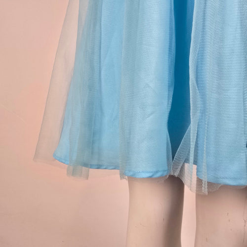 B2 Made in USA Blue Tulle Halter Party Dress Size 12