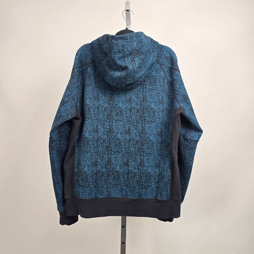 Lululemon Best Coast Hoodie Trek Texture Blue Black Full Zip Size XL