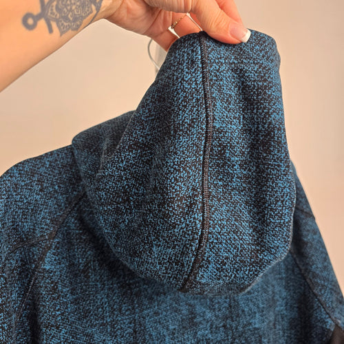 Lululemon Best Coast Hoodie Trek Texture Blue Black Full Zip Size XL