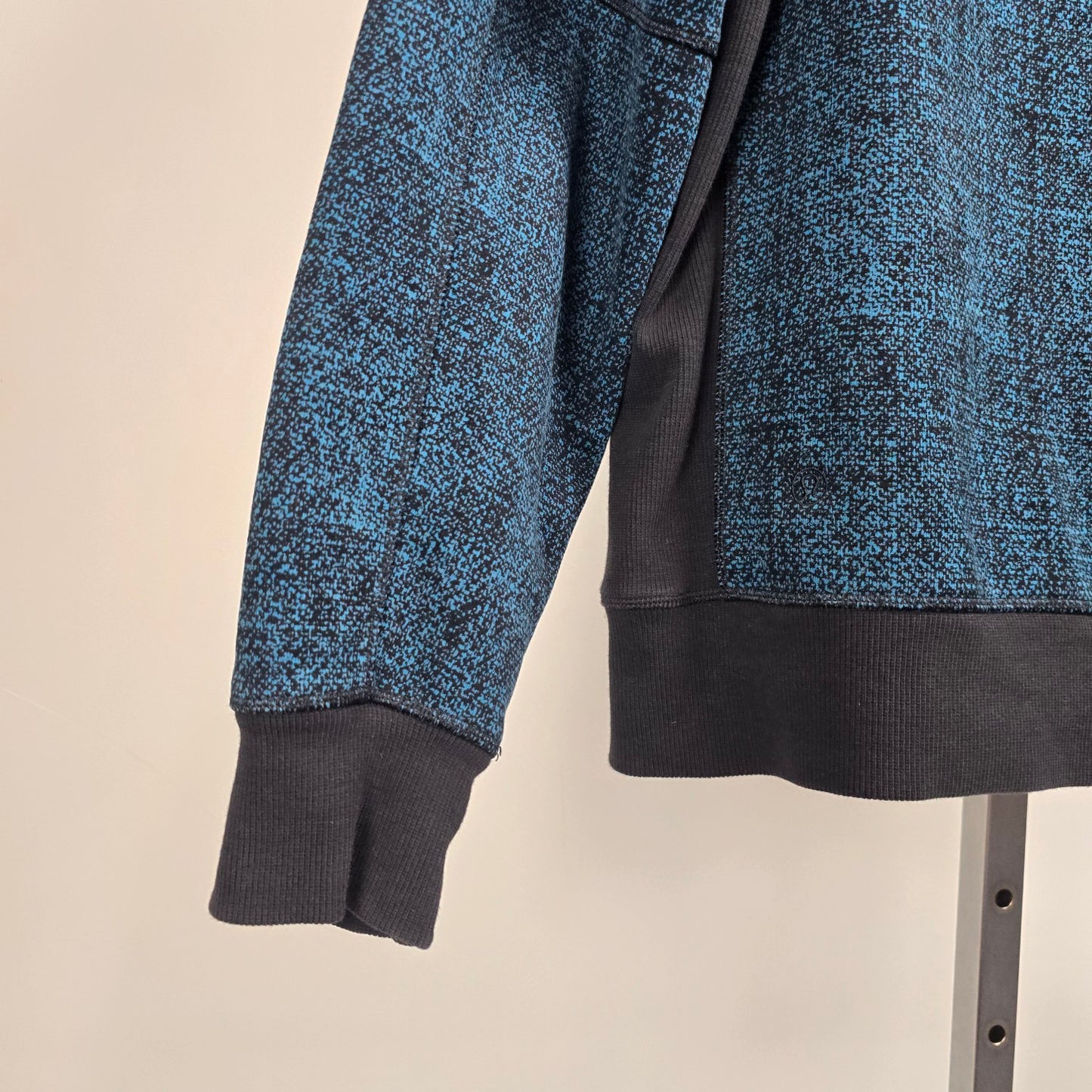 Lululemon Best Coast Hoodie Trek Texture Blue Black Full Zip Size XL