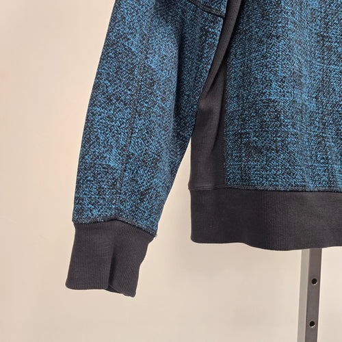 Lululemon Best Coast Hoodie Trek Texture Blue Black Full Zip Size XL
