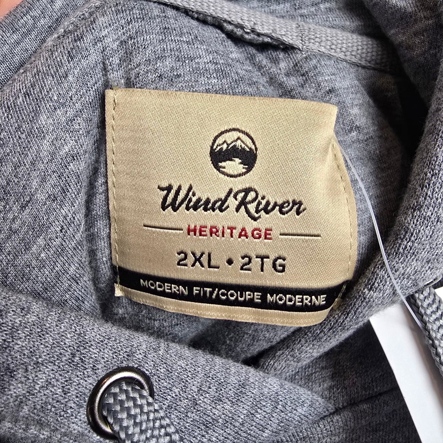 WindRiver Heritage 2XL Grey Bear Graphic Pullover Hoodie