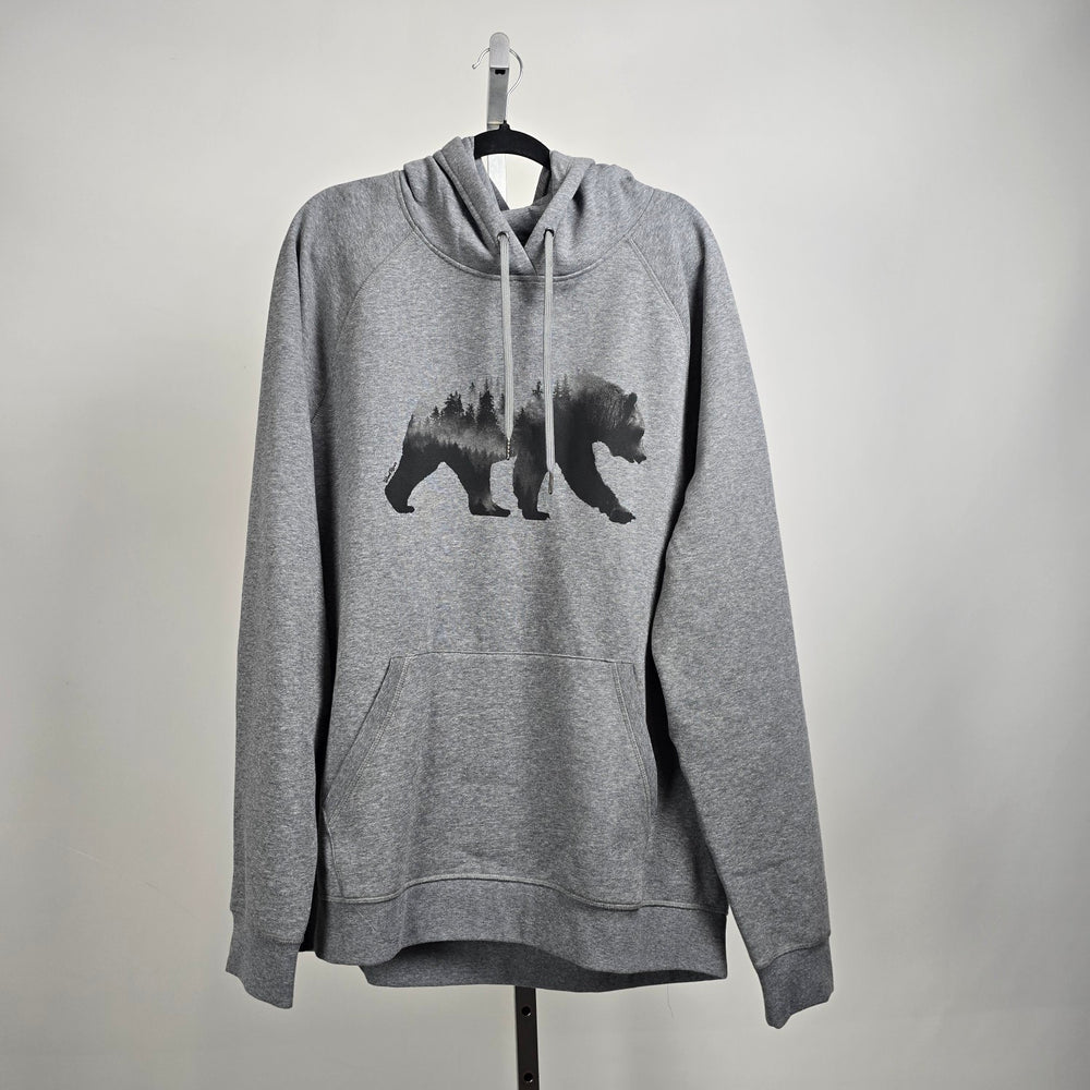 WindRiver Heritage 2XL Grey Bear Graphic Pullover Hoodie