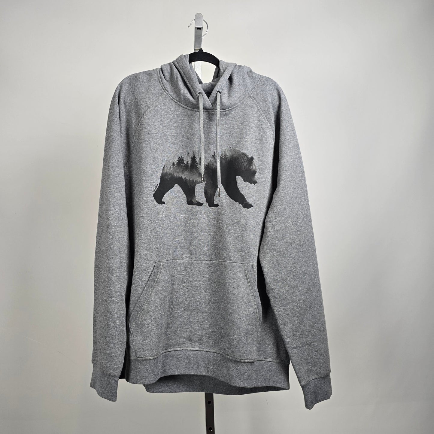 WindRiver Heritage 2XL Grey Bear Graphic Pullover Hoodie