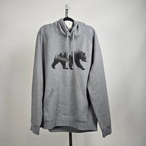 WindRiver Heritage 2XL Grey Bear Graphic Pullover Hoodie