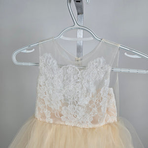 Miama Ivory Lace & Tulle Flower Girls Dress Size 5 Special Occasion