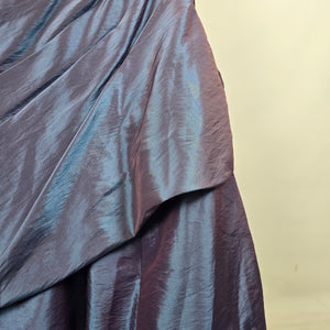 Lafée Jasmine Blue Purple Iridescent Beaded Formal Dress Grad Gown Size 0
