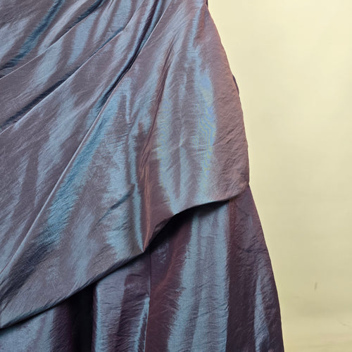 Lafée Jasmine Blue Purple Iridescent Beaded Formal Dress Grad Gown Size 0