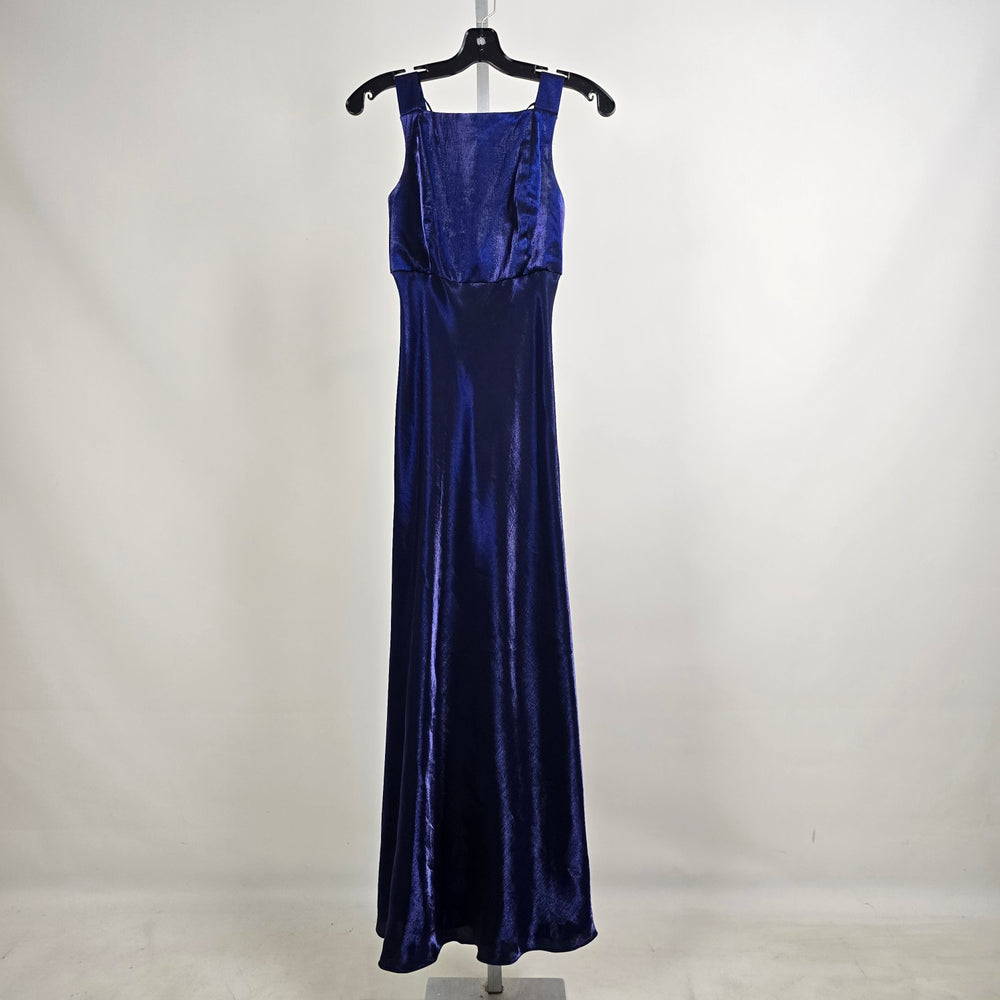 Nu-Mode Vintage 90s Blue Slinky Formal Event Dress Size S
