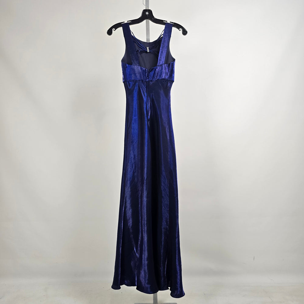 Nu-Mode Vintage 90s Blue Slinky Formal Event Dress Size S