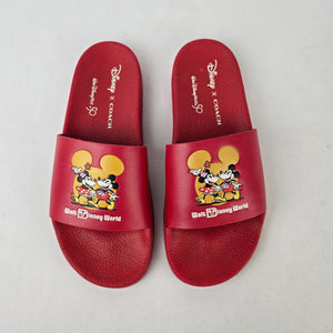 Coach x Disney Walt Disney World Red Slide Sandals Mickey Minnie Size 9