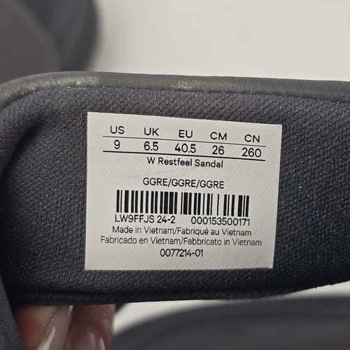 Lululemon Restfeel Sandal Graphite Grey Slides Women’s Size 9