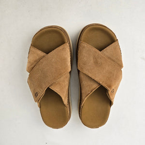 UGG Women’s Suede Slide Sandals Chestnut Brown Size 8