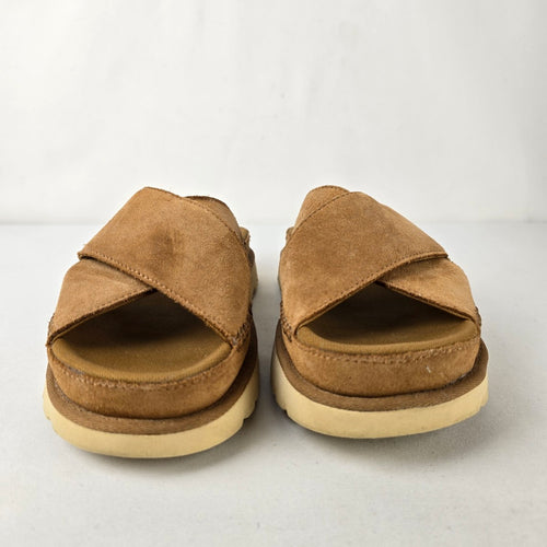 UGG Women’s Suede Slide Sandals Chestnut Brown Size 8