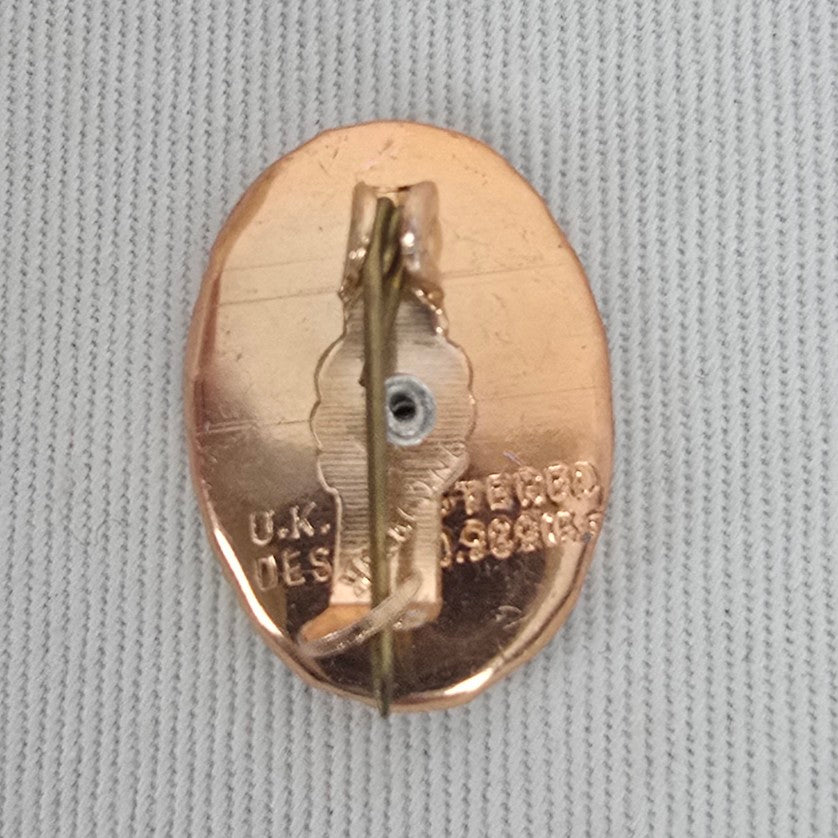 Vintage Loch Ness Monster Brooch – Nessie Lake Scene Pin – U.K. Registered Design