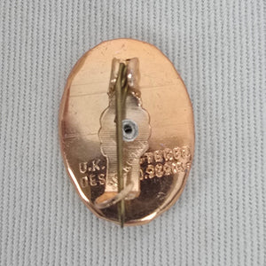 Vintage Loch Ness Monster Brooch – Nessie Lake Scene Pin – U.K. Registered Design