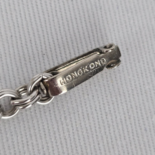 Vintage Hong Kong Western Charm Bracelet – Silver Tone Cowboy Horseshoe Hat Charms