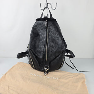 Rebecca Minkoff Black Pebbled Leather Backpack