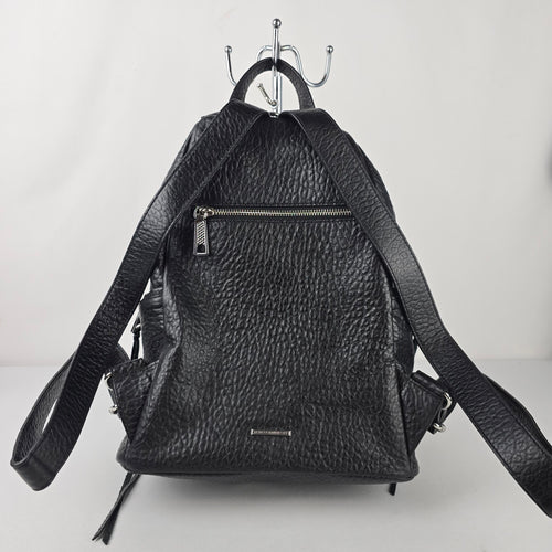 Rebecca Minkoff Black Pebbled Leather Backpack
