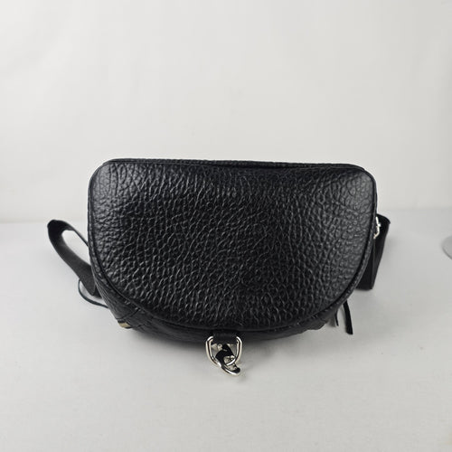 Rebecca Minkoff Black Pebbled Leather Backpack