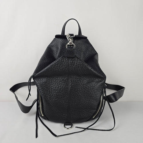 Rebecca Minkoff Black Pebbled Leather Backpack