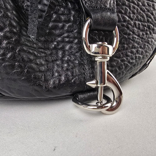Rebecca Minkoff Black Pebbled Leather Backpack
