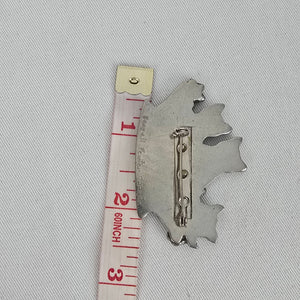 Vintage Seagull Pewter Canada Baset Cat Flower Brooch Pin