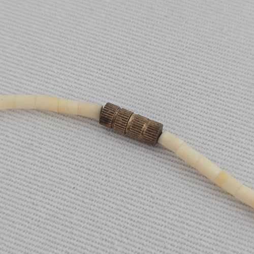 Cream Carved Pendant Beaded Necklace