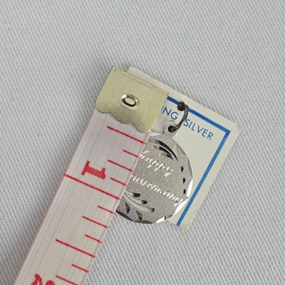 Vintage Sterling Silver Happy Anniversary Pendant Charm