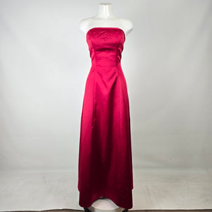 Joshua B Designs Red Strapless Satin Formal Gown Size 10