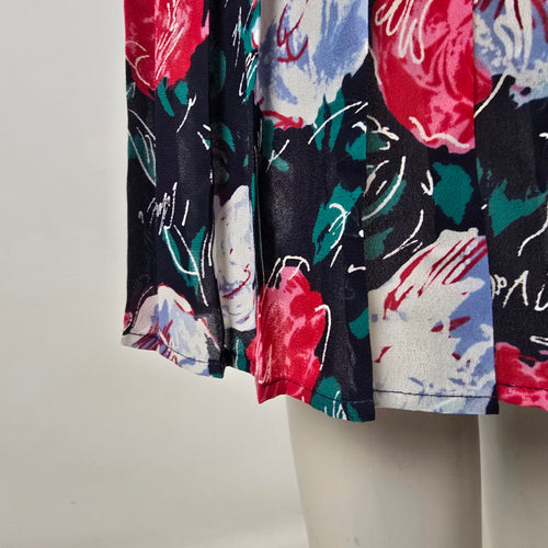 Camillia Vintage Floral Pleated Shirt Dress Size 10