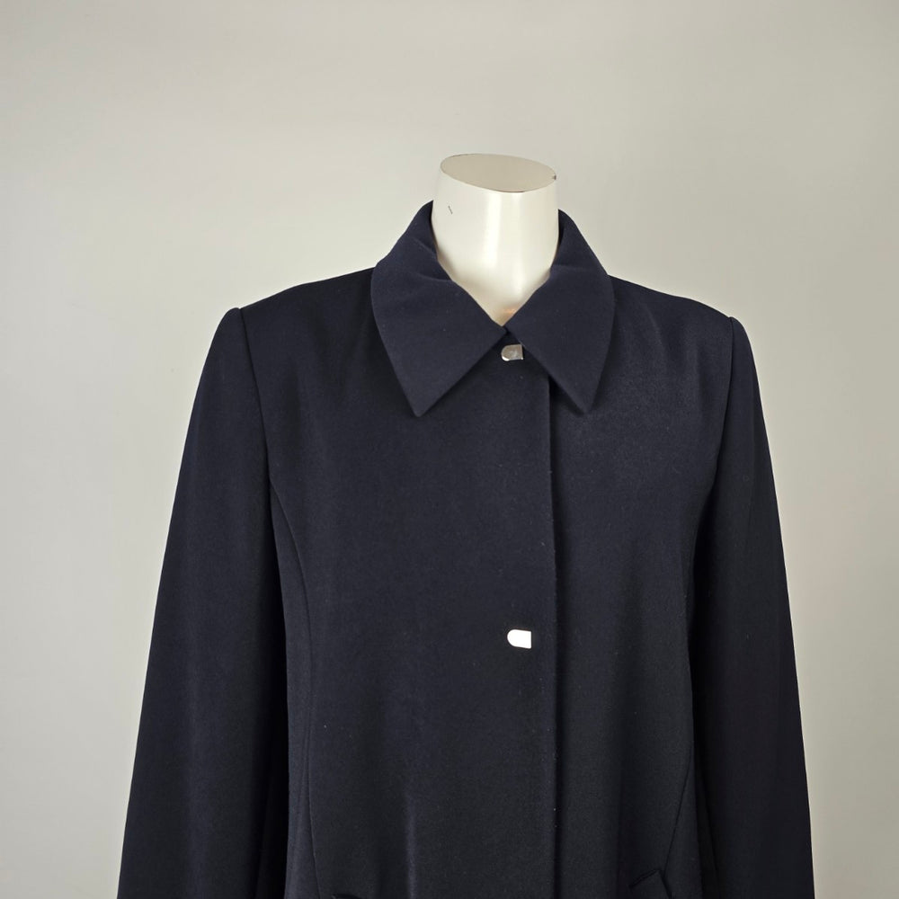 Vintage Navy Wool Blend Long Coat by Apropos Adorable Junior Size 13/14