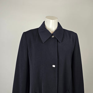 Vintage Navy Wool Blend Long Coat by Apropos Adorable Junior Size 13/14