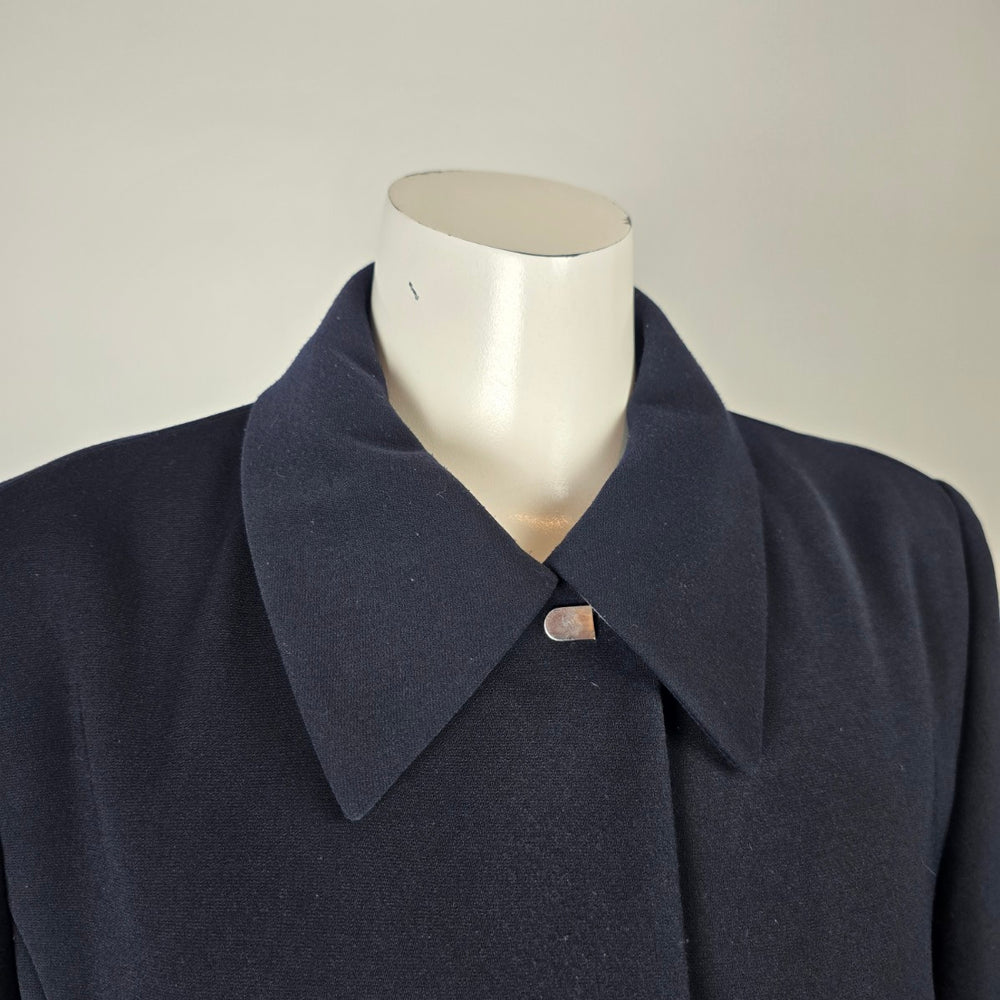 Vintage Navy Wool Blend Long Coat by Apropos Adorable Junior Size 13/14