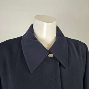 Vintage Navy Wool Blend Long Coat by Apropos Adorable Junior Size 13/14