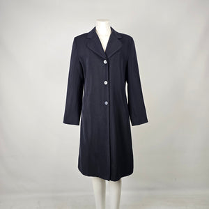 Vintage D’Allaird Navy Wool Blend Dress Coat Size M/L