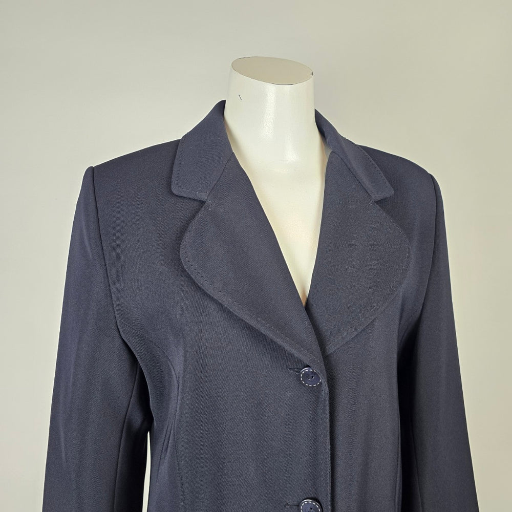 Vintage D’Allaird Navy Wool Blend Dress Coat Size M/L