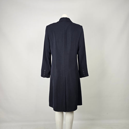 Vintage D’Allaird Navy Wool Blend Dress Coat Size M/L