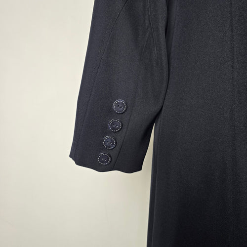 Vintage D’Allaird Navy Wool Blend Dress Coat Size M/L