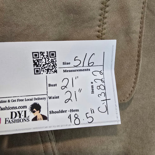 Vintage Fen-Nelli Tan Suede Look Long Coat Size 5/6
