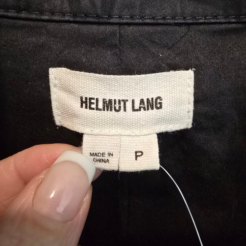 Helmut Lang Black Hooded Lightweight Trench Coat Size XS/S