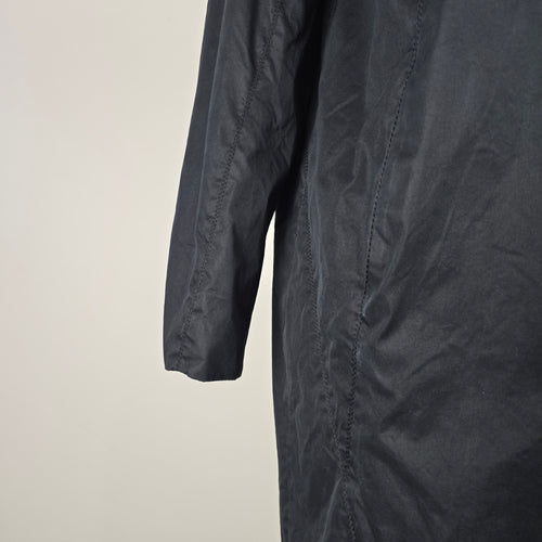 Helmut Lang Black Hooded Lightweight Trench Coat Size XS/S