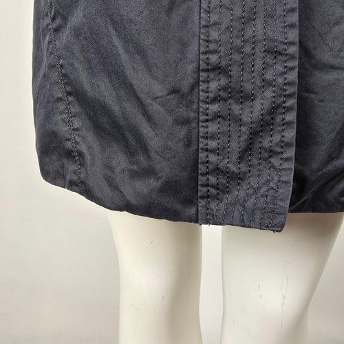 Helmut Lang Black Hooded Lightweight Trench Coat Size XS/S
